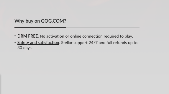 قوانین DRM در GOG