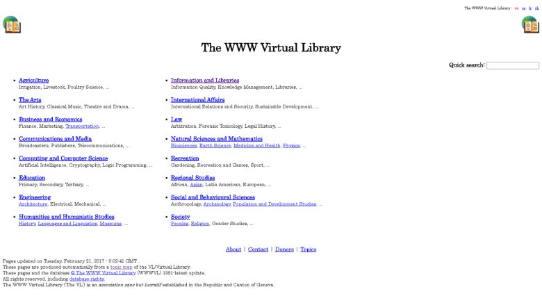 World Wide Web Virtual Library