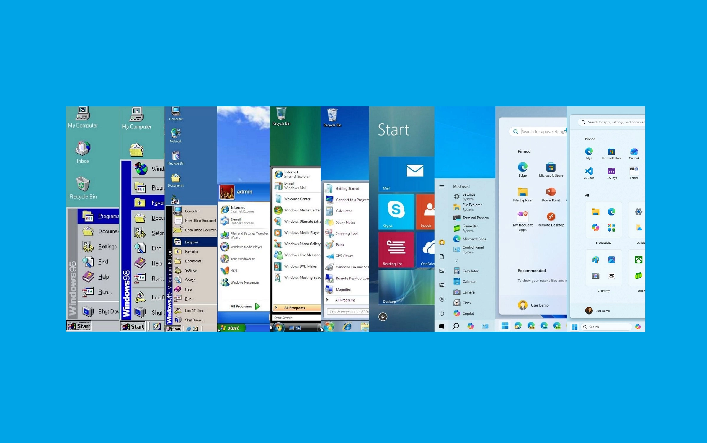 بررسی 40 سال تغییرات نوار ابزار ویندوز